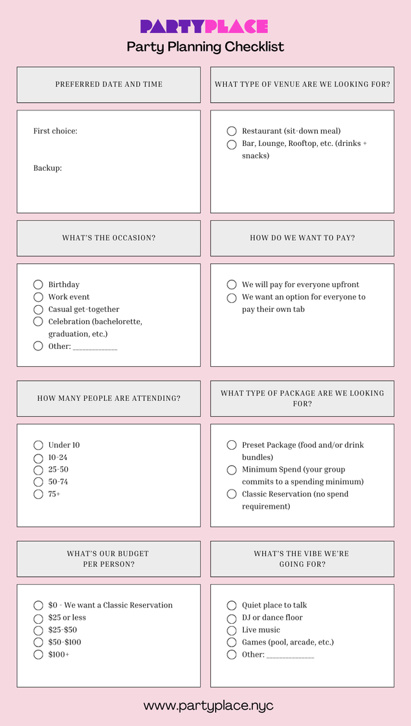 The Essential Checklist for Planning Your Next Group Outing